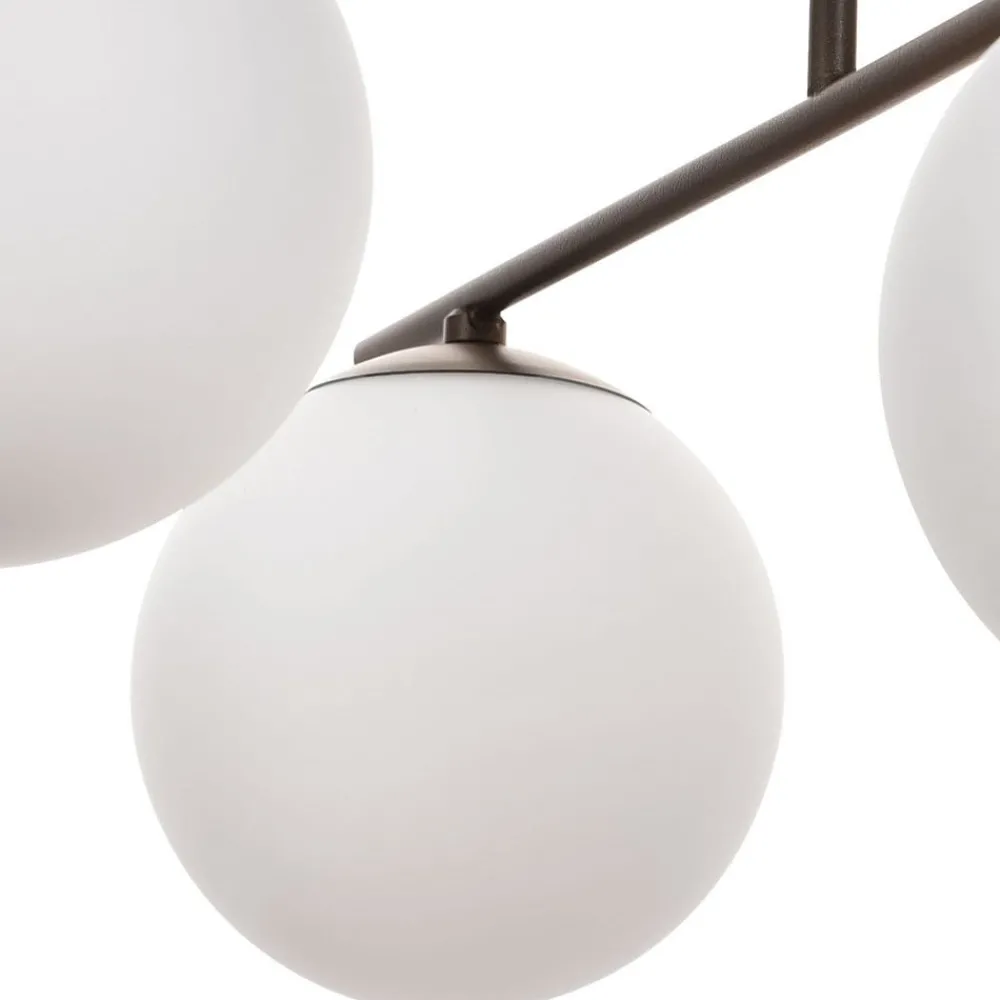 Domiluce Aurora taklampe, brun, Ø 50 cm, 4 lyskilder, glass, E14 Hot