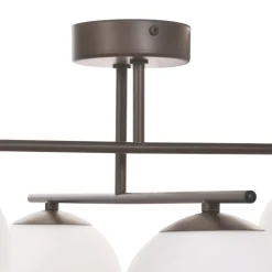 Domiluce Aurora taklampe, brun, Ø 50 cm, 4 lyskilder, glass, E14 Hot