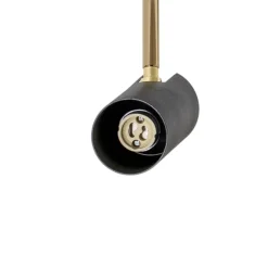 Luminex Axion taklampe, 3 lyskilder, svart/gull, lang, stål| Spotter I Tak