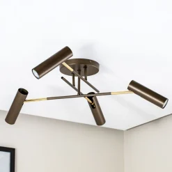 Luminex Axion taklampe, 4 lyskilder, titanfarget, stål Online