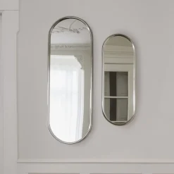 AYTM Angui speil, sølvfarget, høyde 78 cm, glass, stål Outlet