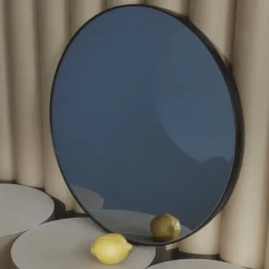 AYTM Circum speil, grå/svart, Ø 70 cm, glass, MDF-tre| Møbel Og Interiør