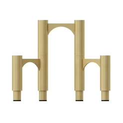 AYTM Compono lysestake, gull, h 12 cm, aluminium, sett med 3 stk Best