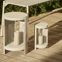 AYTM Ora lykt, gråbrun, høyde 28,2 cm, glass, aluminium Discount