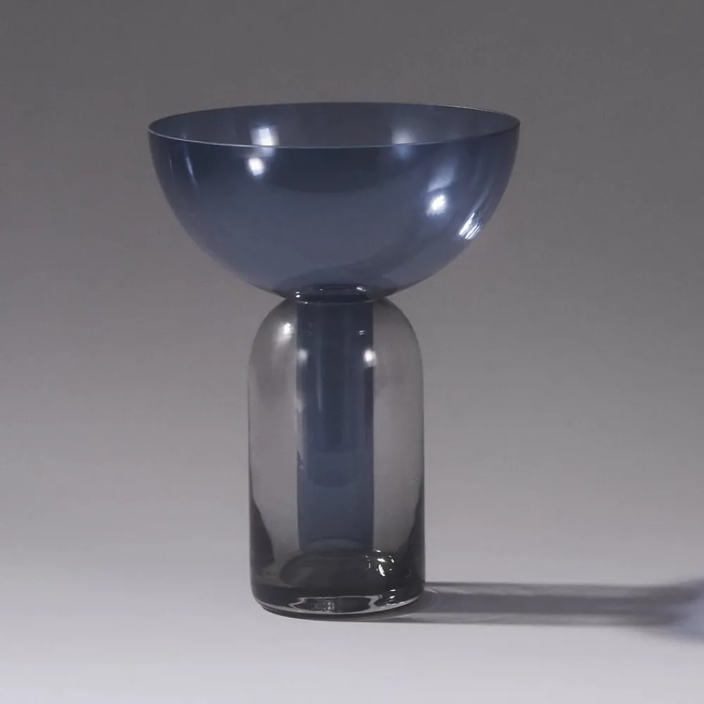 AYTM Vase Torus, blå, Ø 25 cm, høyde 33 cm, glass| Møbel Og Interiør