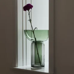AYTM Vase Torus, grønn, Ø 25 cm, høyde 33 cm, glass