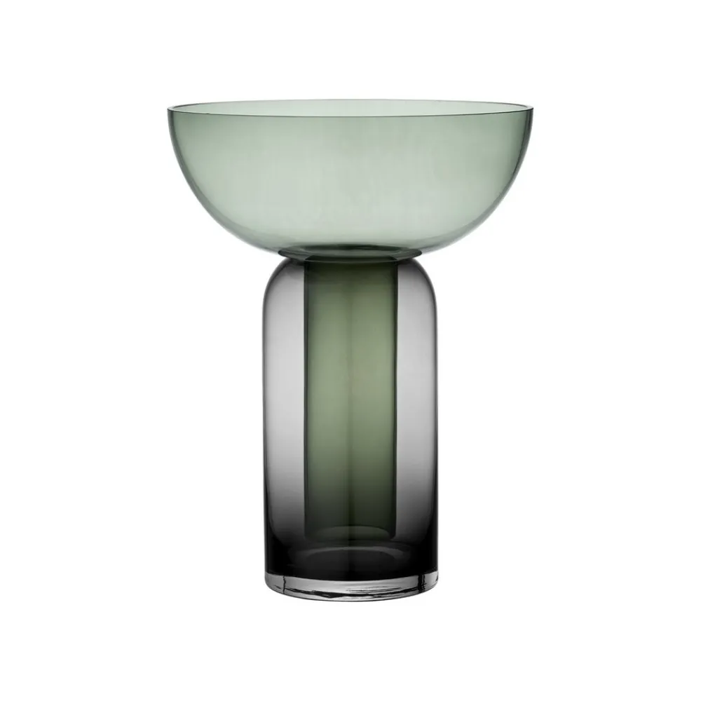 AYTM Vase Torus, grønn, Ø 25 cm, høyde 33 cm, glass