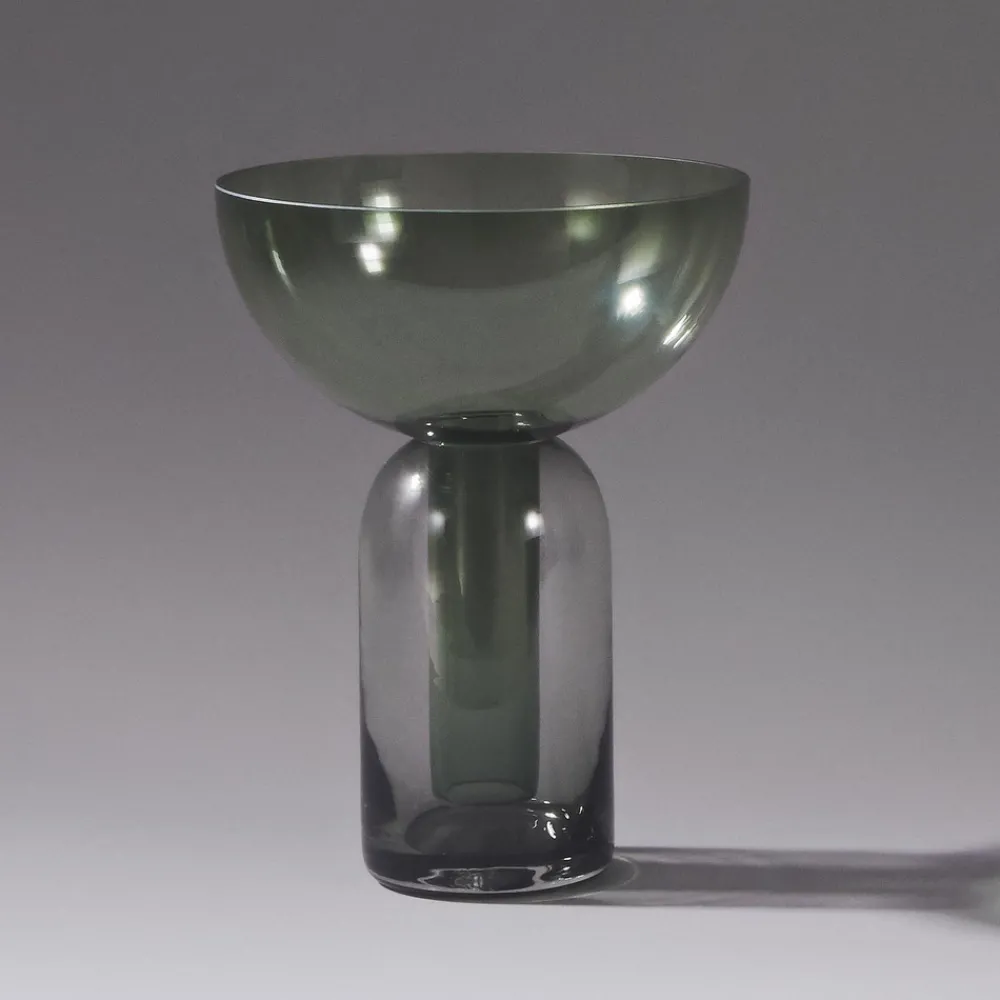 AYTM Vase Torus, grønn, Ø 25 cm, høyde 33 cm, glass