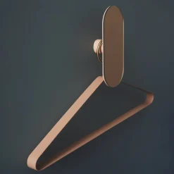AYTM Veggkrok Ovali, speil, rosa, glass, tre, stål| Møbel Og Interiør