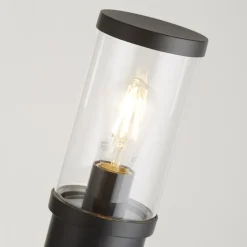 Searchlight Bakerloo sokkellampe, IP44, svart, høyde 45 cm, metall Sale