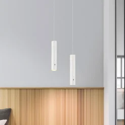 JUST LIGHT. GmbH BARE LYS. Fest hengelampe med oppladbar LED, hvit, jern Online