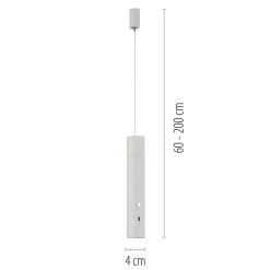 JUST LIGHT. GmbH BARE LYS. Fest hengelampe med oppladbar LED, hvit, jern Online