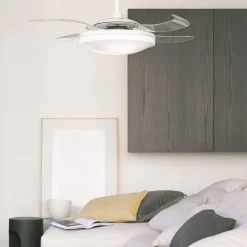 Beacon Lighting Beacon LED-takvifte Fanaway Evo 1 hvit 121 cm stillegående New