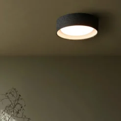 Beacon Lighting Beacon taklampe Uno, mørkegrå, tekstil, Ø 25 cm, GX53 Hot