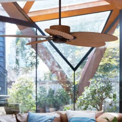 Beacon Lighting Beacon takvifte Fijian II, brun, Ø 132 cm, stillegående Sale