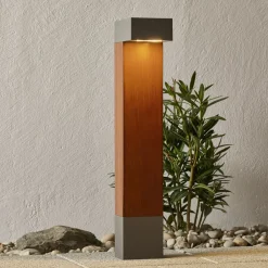 BEGA 84498 LED-veilampe, sølv, kantet hode| Gatebelysning, Pullert Belysning