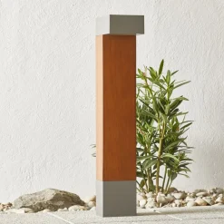 BEGA 84498 LED-veilampe, sølv, kantet hode| Gatebelysning, Pullert Belysning