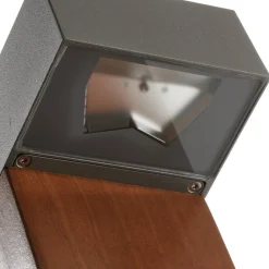 BEGA 84498 LED-veilampe, sølv, kantet hode| Gatebelysning, Pullert Belysning