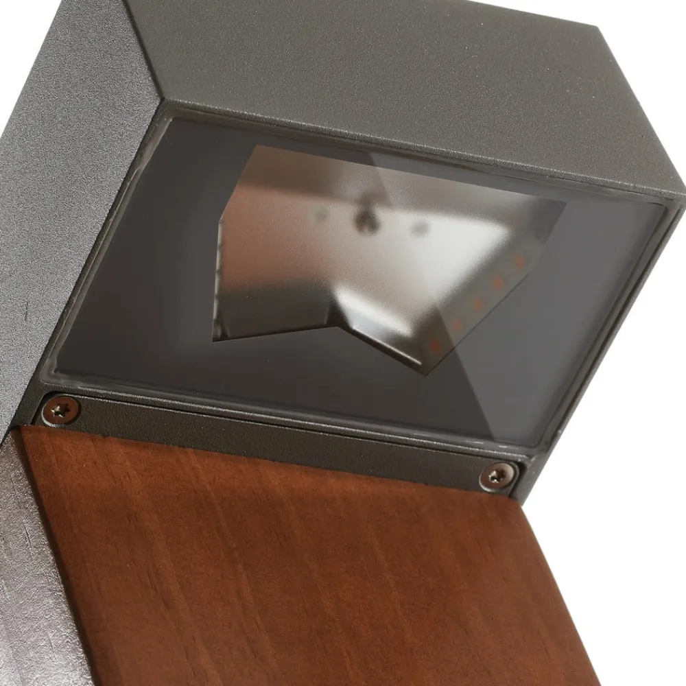 BEGA 84498 LED-veilampe, sølv, kantet hode| Gatebelysning, Pullert Belysning