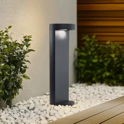 BEGA LED-sokkellampe 84749, grafitt, støpt aluminium, glass| Sokkellamper