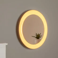 BEGA LED-speil Studio Line svart-messing, Ø 50 cm Clearance