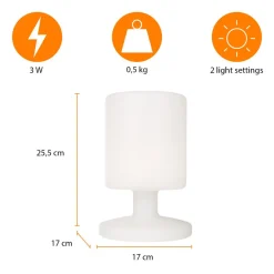 Smartwares Ben LED-bordlampe for innendørs og utendørs bruk, oppladbart batteri Hot