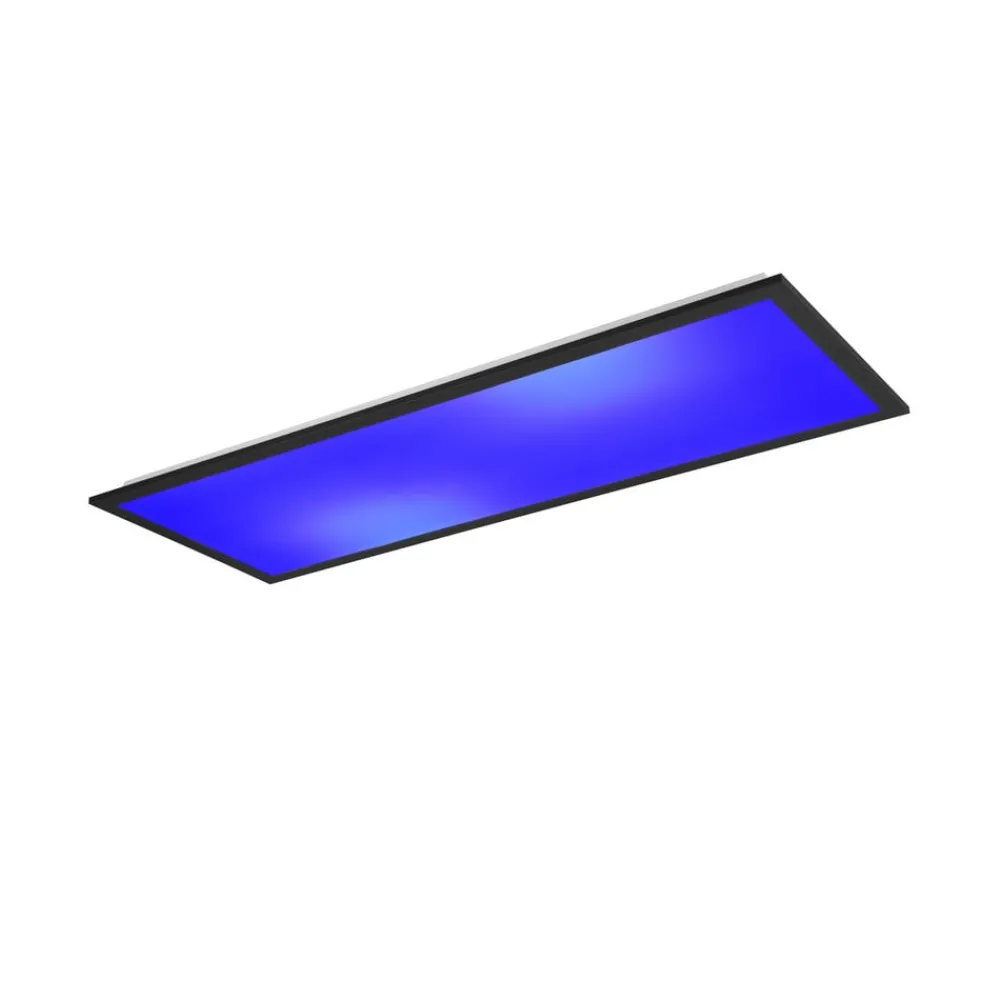 Reality Leuchten Beta LED-taklampe, lengde 80 cm, svart, RGBW, CCT| Kontorbelysning