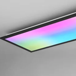 Reality Leuchten Beta LED-taklampe, lengde 80 cm, svart, RGBW, CCT| Kontorbelysning