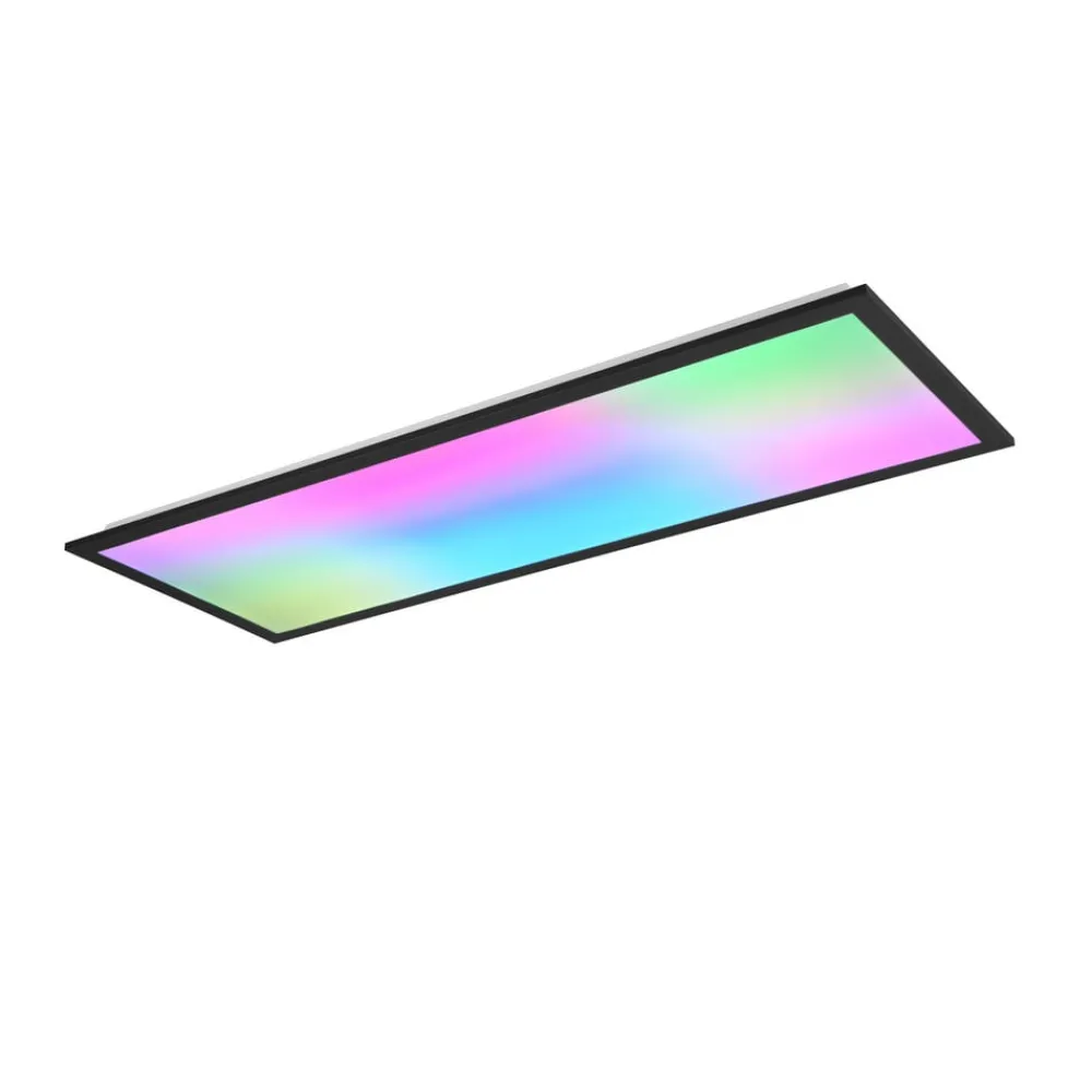 Reality Leuchten Beta LED-taklampe, lengde 80 cm, svart, RGBW, CCT| Kontorbelysning