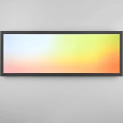 Reality Leuchten Beta LED-taklampe, lengde 80 cm, svart, RGBW, CCT| Kontorbelysning