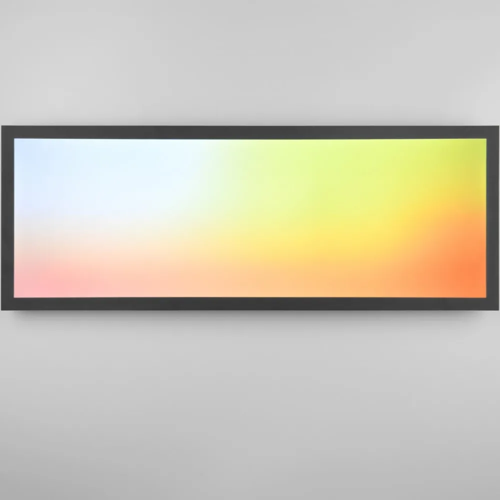 Reality Leuchten Beta LED-taklampe, lengde 80 cm, svart, RGBW, CCT| Kontorbelysning