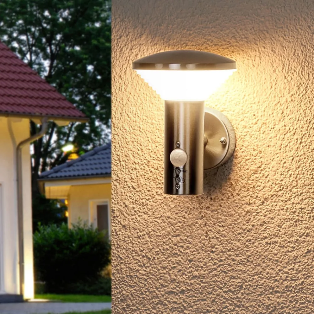 Lindby Bevegelsesmelder vegglampe Tiga til utebruk, LED| Vegglamper Med Sensor|Utebelysning Med Sensor