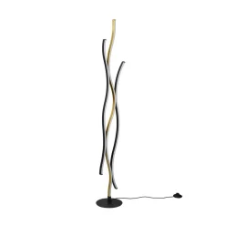 Trio Lighting Blaze LED-gulvlampe med dimmer, CCT, messing