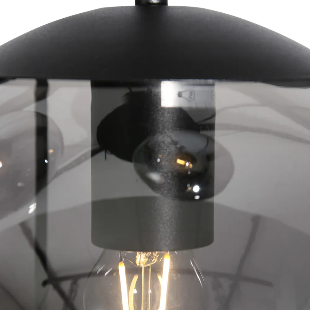 Steinhauer Bollique hengelampe, røykgrå/svart, glass, 5 lyskilder Sale