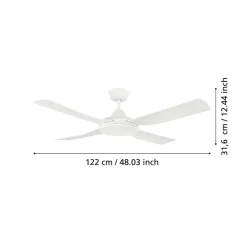 EGLO Bondi 1 takvifte, matt hvit, fjernkontroll Sale