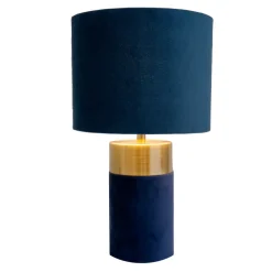 Näve Bordlampe 3189512, tekstilskjerm, blå Outlet