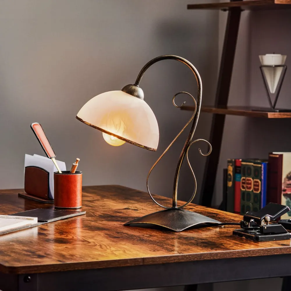 Luminex Bordlampe Antica i landlig stil, 1 lyskilde| Bordlamper