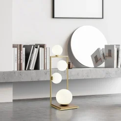 miloox by Sforzin Bordlampe Buble gull opalglass 4 lyskilder dimmer New