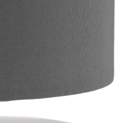 Brilliant Bordlampe Clarie med grå stoffskjerm| Bordlamper