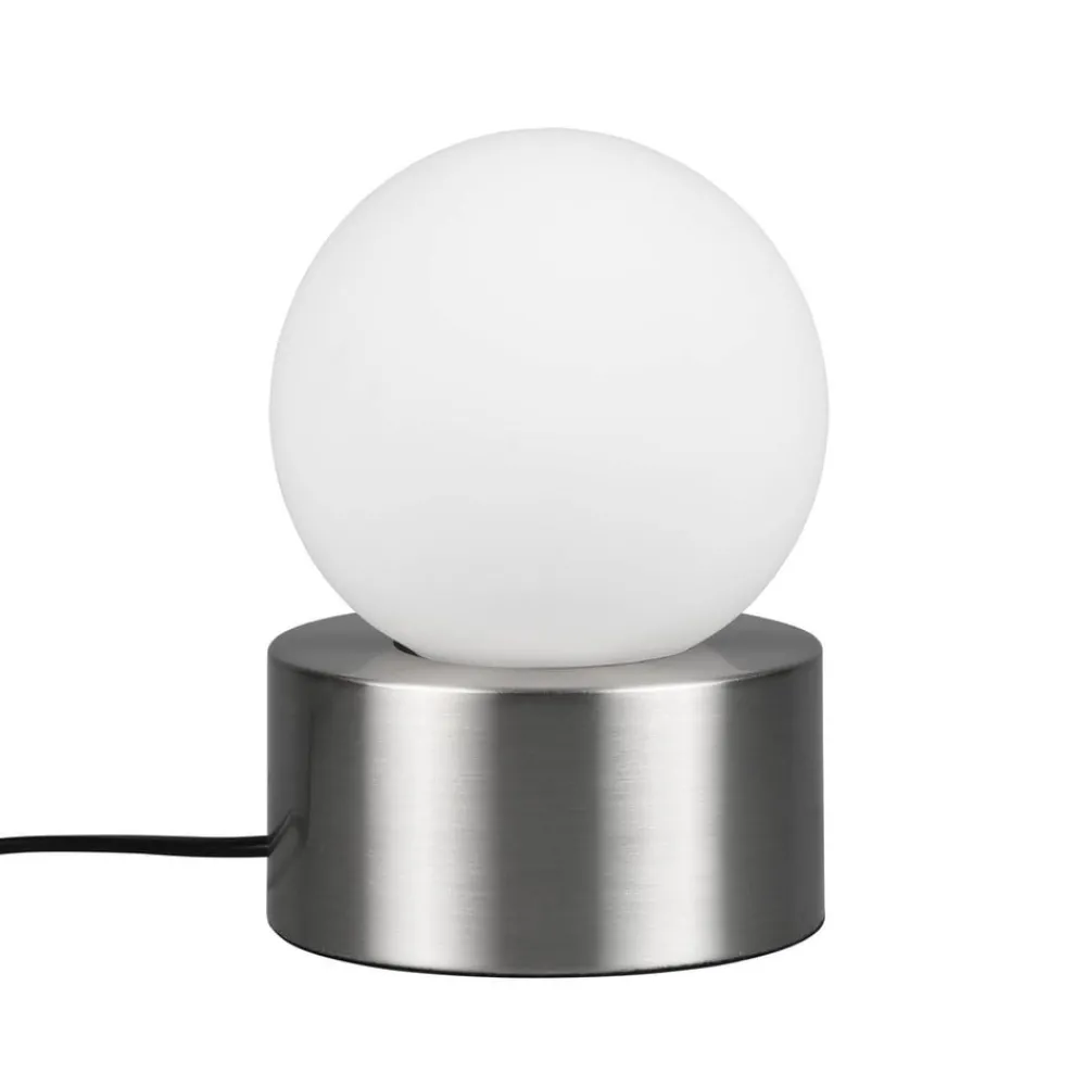 Reality Leuchten Bordlampe Countess, opalglass, metallfot nikkel| Bordlamper