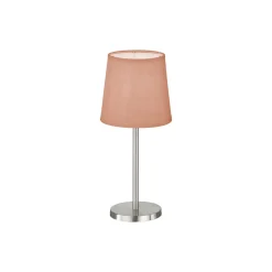 FH Lighting Bordlampe Eve linskjerm nikkel/rosa| Bordlamper