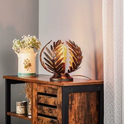 ONLI Bordlampe Felce som bregne i bronse, høyde 24 cm| Bordlamper