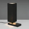 Reality Leuchten Bordlampe Haley med ladestasjon, svart