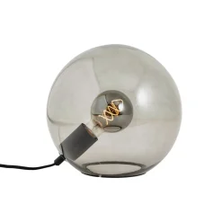 Brilliant Bordlampe i glass Belado svart/røykgrå, glatt| Bordlamper