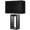 Searchlight Bordlampe i tekstil Mirror, svart Discount