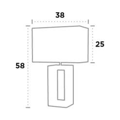 Searchlight Bordlampe i tekstil Mirror, svart Discount