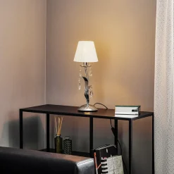 ONLI Bordlampe Jacqueline, 1 lyskilde, hvit| Bordlamper