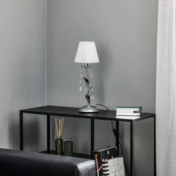 ONLI Bordlampe Jacqueline, 1 lyskilde, hvit| Bordlamper