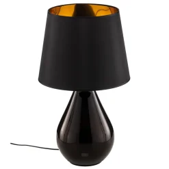 TK Lighting Bordlampe Lacrima, svart/gull| Bordlamper