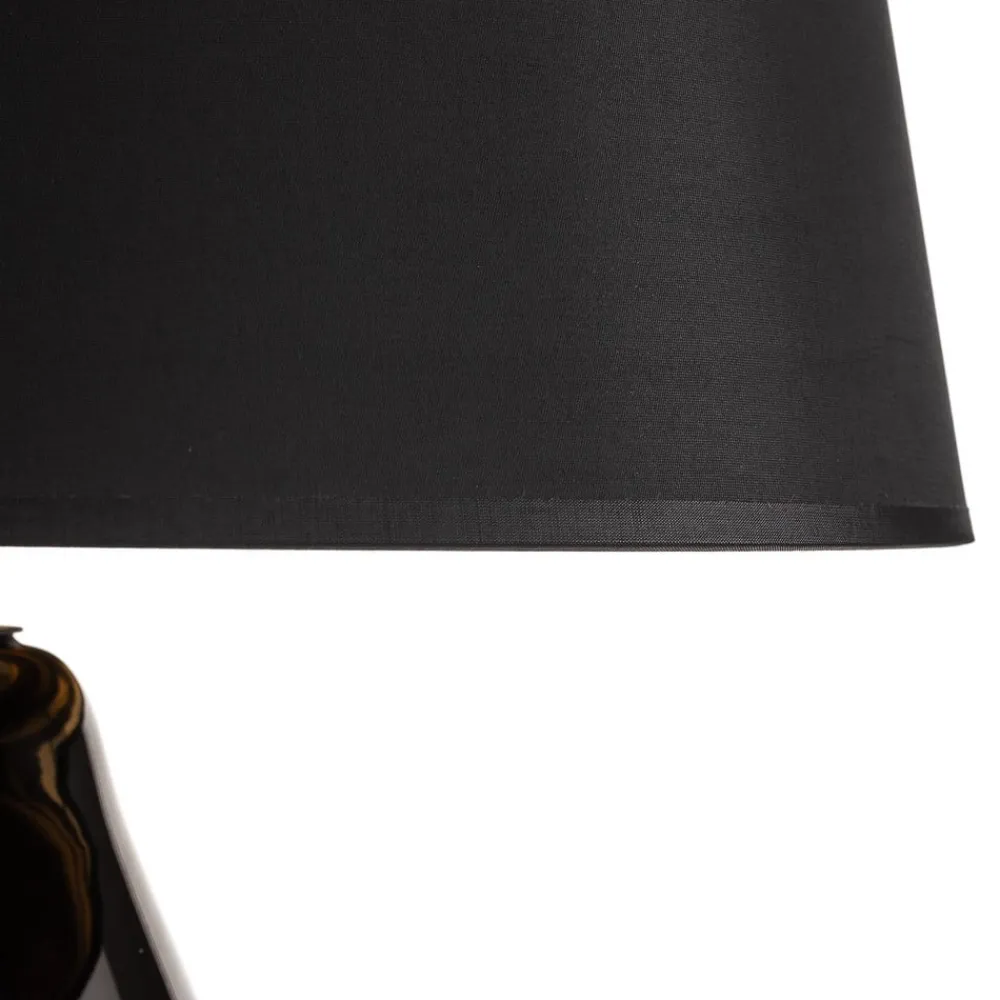 TK Lighting Bordlampe Lacrima, svart/gull| Bordlamper